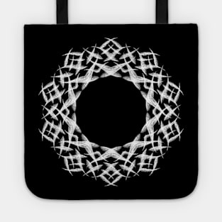 Mandala Flurry White Tote