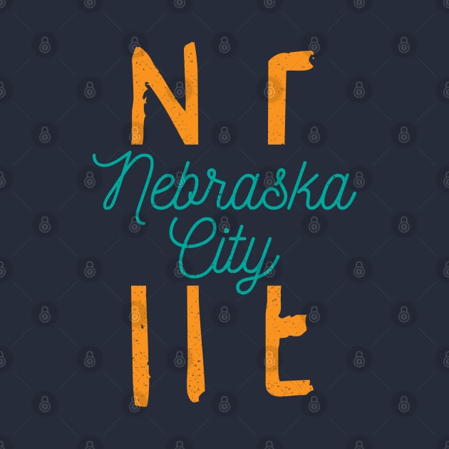 Nebraska City NE Typography by Commykaze