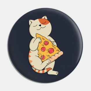 Cat and Pizza Pin