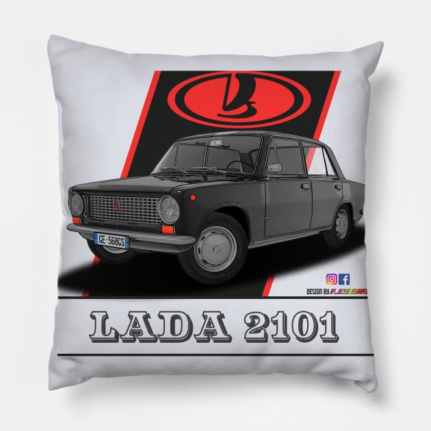 Lada 2101 1970 Pillow by PjesusArt