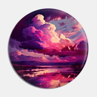 Pink and Purple Cloudy Sky Pin