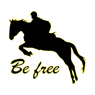 Be free. Girl with horse. T-Shirt