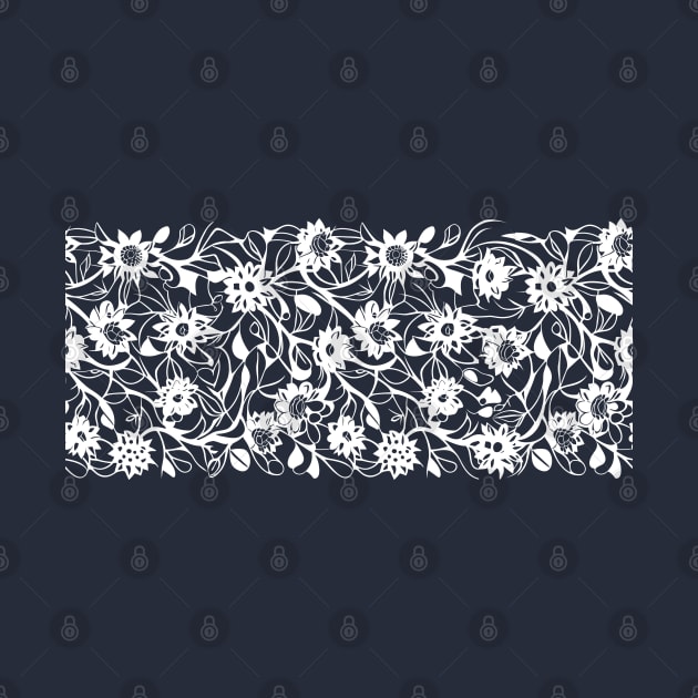 White Floral lace pattern by Nyih