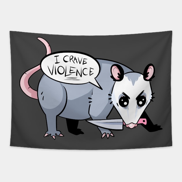 Him Crave Violence Tapestry by jekylldraws