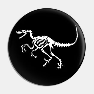 Terra Fossil Velociraptor Dinosaur White Pin