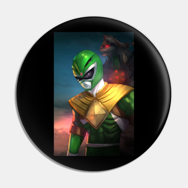 Green Ranger / Dragon Ranger Pin by EvoComicsInc