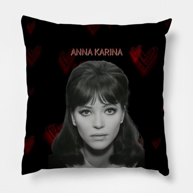 Anna Karina Pillow by KitzCutiz