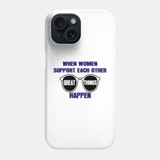 when women support each other great things happen | happy women's day | 8 march | mandala design Phone Case