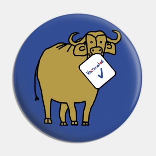 Gold Ox with Vaccinated Sign Pin