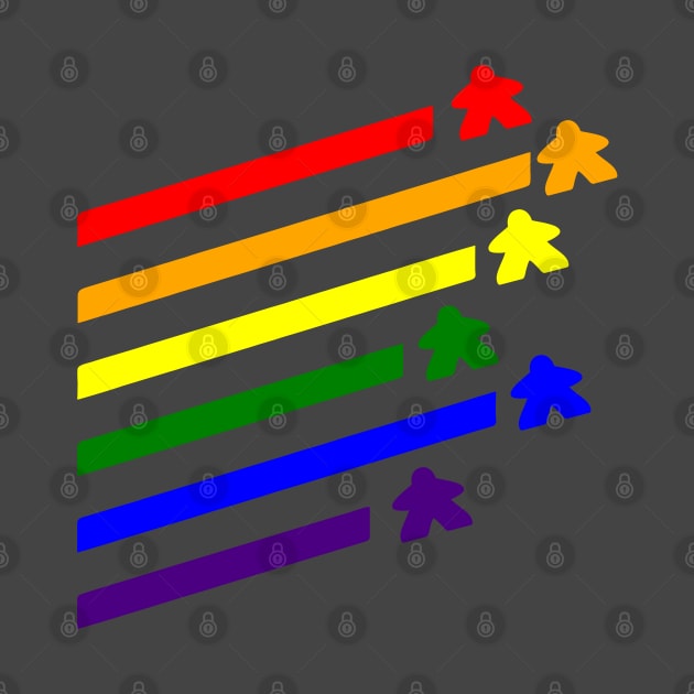 Rainbow Flying Meeples by MimicGaming