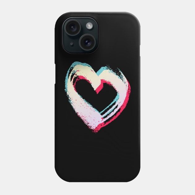 Glitched heart Phone Case by Blacklinesw9