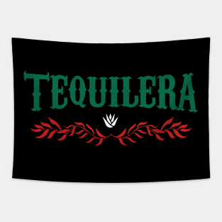 Tequilera - Mezcal - red and green Tapestry