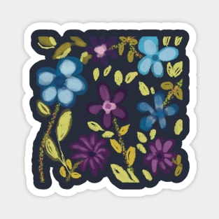 FLOWERS WATERCOLOUR Magnet