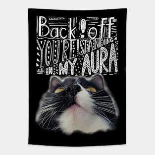 Funny phrase with funny cat. Tapestry