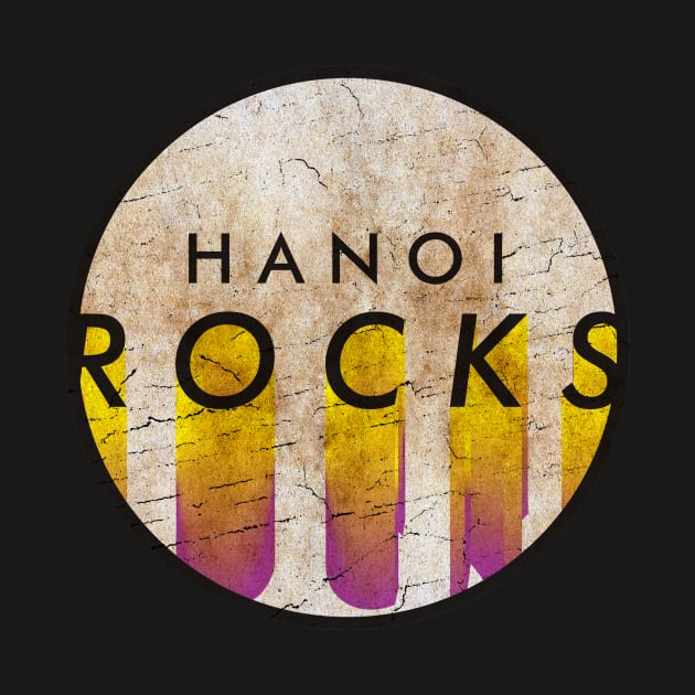 Hanoi Rocks - VINTAGE YELLOW CIRCLE by GLOBALARTWORD