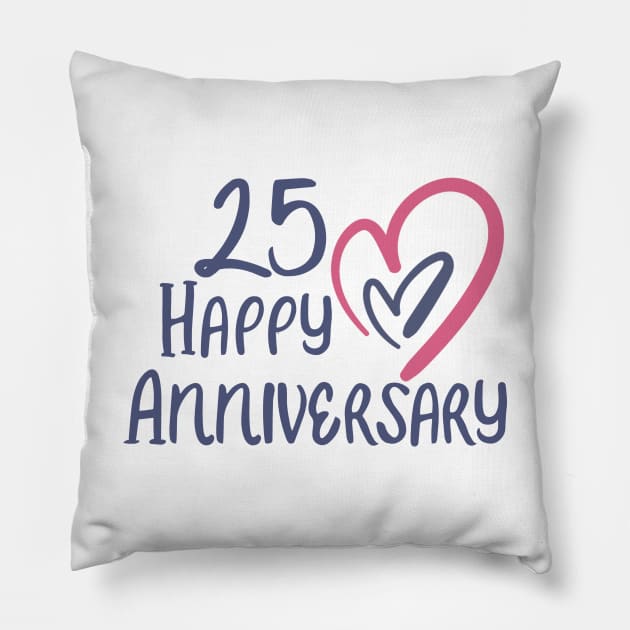 25th anniversary gifts Pillow by diystore