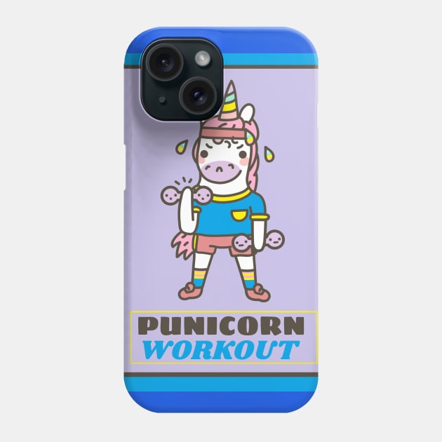 PUNICORN UNICORN WORKOUT Phone Case by VICTIMRED