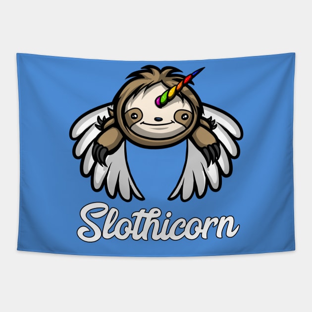 Slothicorn Sloth Tapestry by underheaven