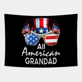 All American Grandad 4th of July USA America Flag Sunglasses Tapestry