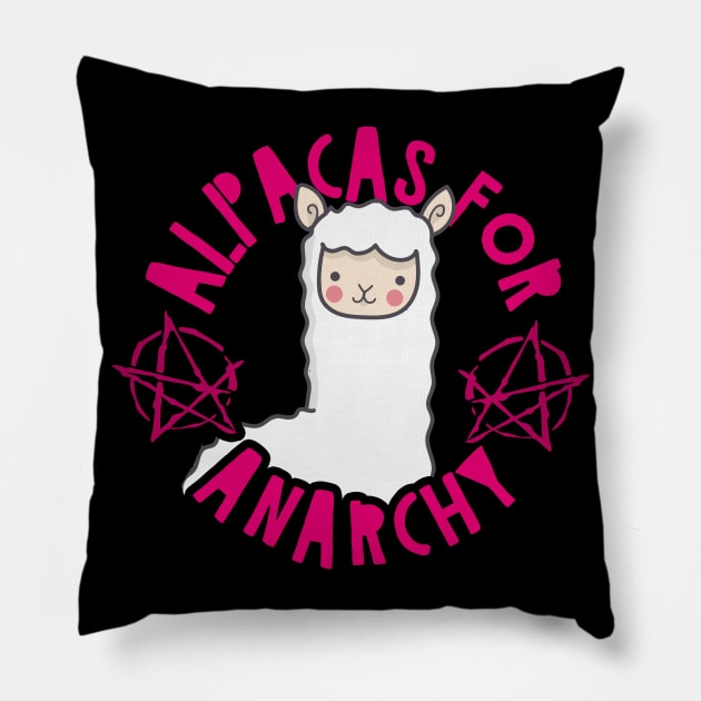 Alpacas For Anarchy Pillow by thingsandthings