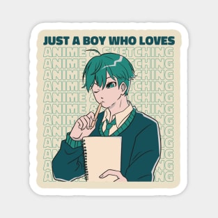 Just a Boy Who Loves Anime & Sketching Japanese Otaku Artist Magnet