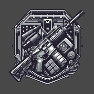 Tactical Assault Rifle: Military-Inspired Graphic T-Shirt