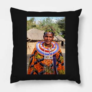 An Impressive Maasai Woman Pillow