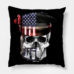 The American Veteran Skull Pillow