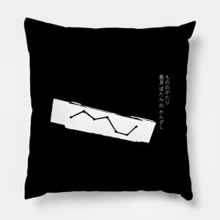 Mononogatari Botan Hairpin Anime Characters Icons 2nd Season Wallpaper with Nagatsuki Botan Hiragana Kanji Aesthetic Japanese Text Style Nagatsuki Manga S 2 Best Birthday Gift For Otaku Family Friends Pillow