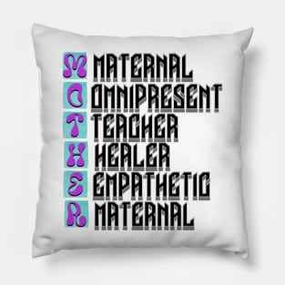 Mother's Essence: Maternal & Empathetic Inspirational Art Pillow