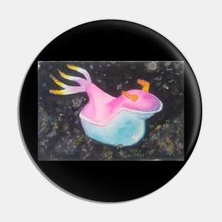 Watercolor Seaslug Pin