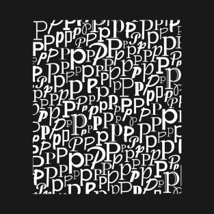 P - Typography (White) T-Shirt