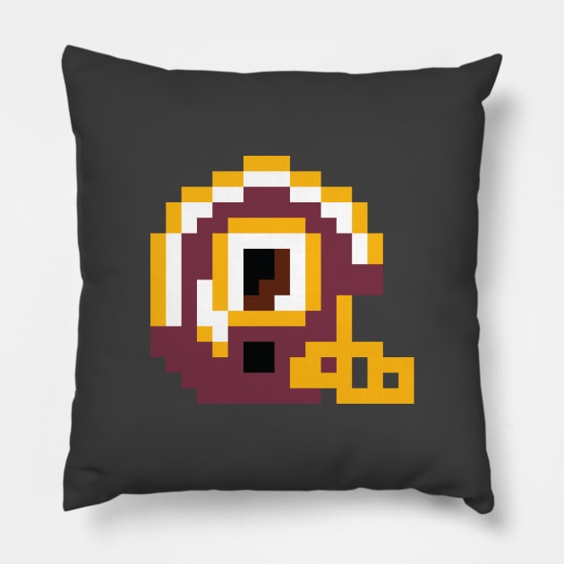 8 Bit Washington Redskins Helmet Pillow by N8I