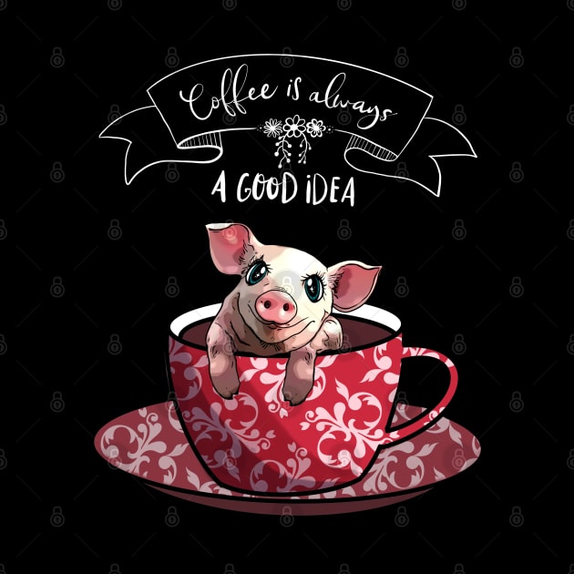 Piggy and coffee cup by Collagedream