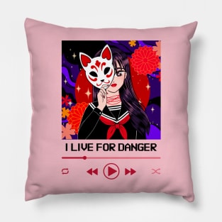 I Live For Danger Play Music Pillow