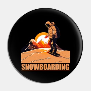 snow boarding Pin