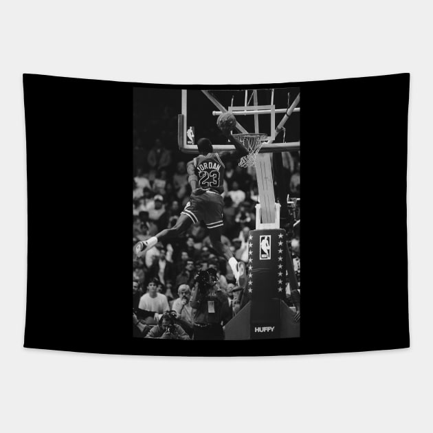 BASKETBALLART -JORDAN BLACK WHITE 1 Tapestry by JORDAN-ART23