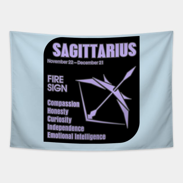 Zodiac Sagittarius Tapestry by Markyartshop