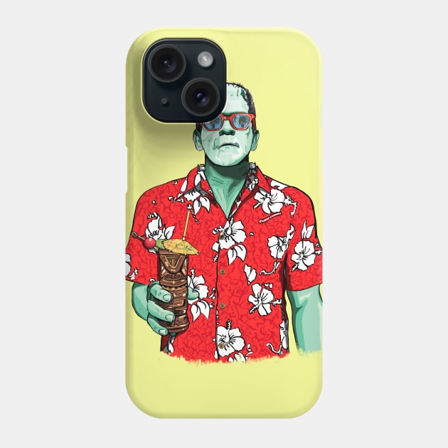 Dr. Frankenstein's Tiki Monster Phone Case by FanboyMuseum