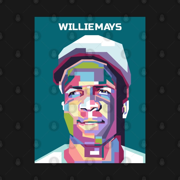 Abstract Geometric Willie Mays in WPAP by smd90