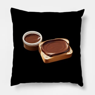 Chocolate Toast Sandwich Bread Vintage Retro Yummy Kawaii Coffee Pillow