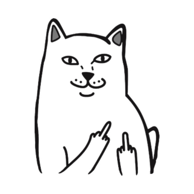 Кот с факом рисунок