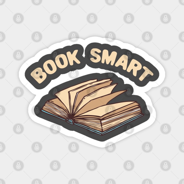 Book smart vintage typography Magnet by Oricca