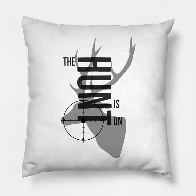 The Hunt is On Pillow by Charm Clothing