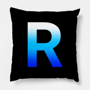 Blue Letter R Pillow