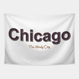 Chicago Grunge Text Tapestry