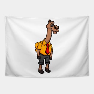 Cute Anthropomorphic Human-like Cartoon Character Camel in Clothes Tapestry