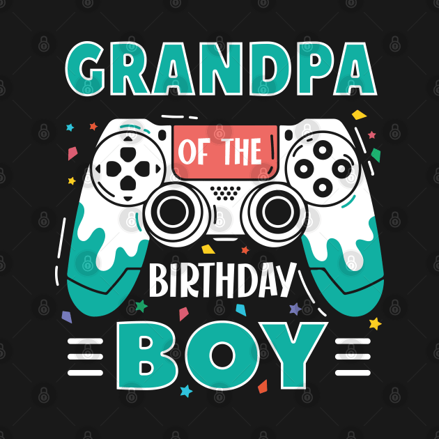 grandpa Of The Birthday Boy Video Game B-day Gift For Boys Kids by tearbytea