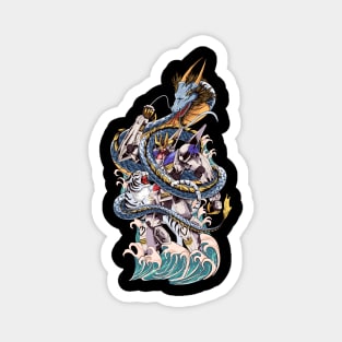Barbatos Lupus Rex Epic Tiger & Dragon Power in the Sea Magnet