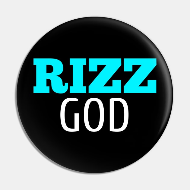 Rizz God Winter Light Blue Pin by MaystarUniverse